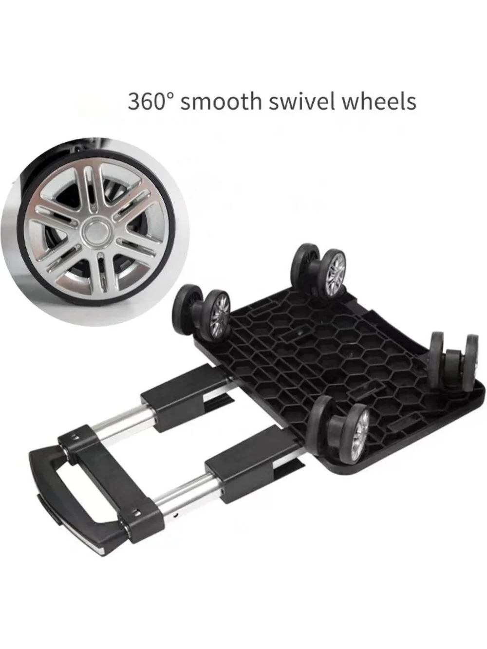 360° Swivel Wheeled Backpack Trolley - Folding Rolling Luggage Cart for Travel